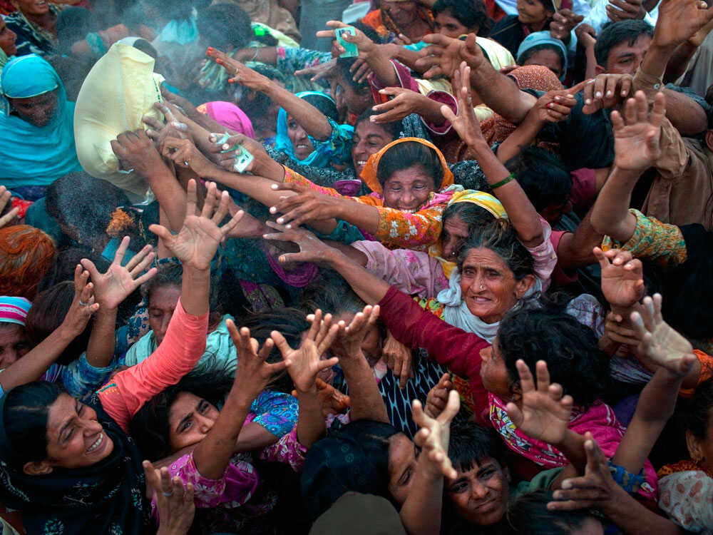 People asking for food